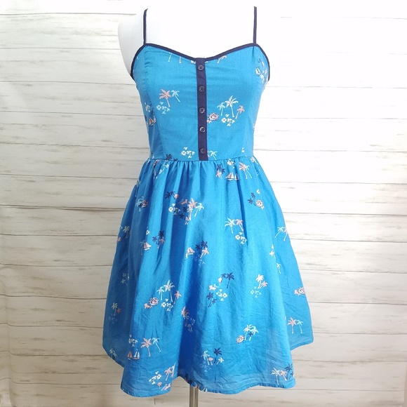LC Lauren Conrad Dresses & Skirts - Lauren Conrad sundress spaghetti strap tropical 10